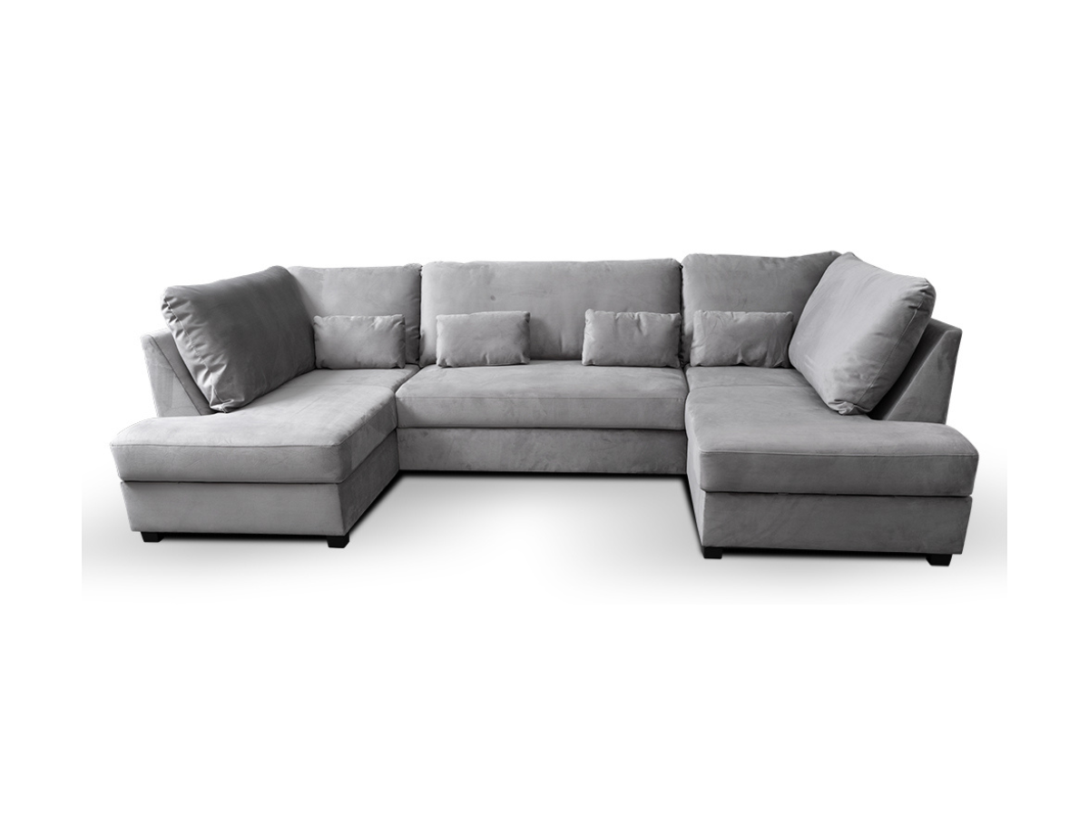 Meridian U Shape Velvet Sofa Bed with Storage