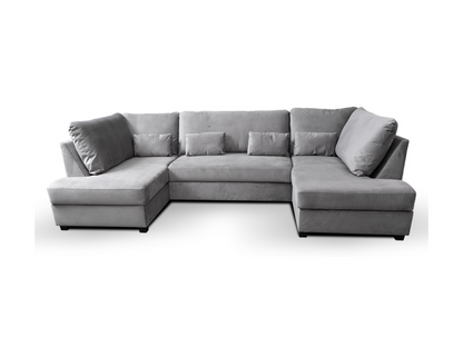 Meridian U Shape Velvet Sofa Bed with Storage