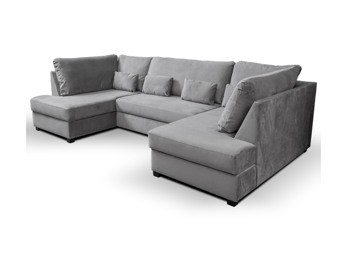 Meridian U Shape Velvet Sofa Bed with Storage
