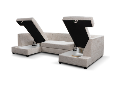 Meridian Enzo Sofa Bed U Shaped with Storage