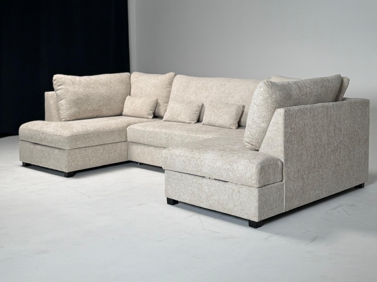 Meridian Enzo Sofa Bed U Shaped with Storage