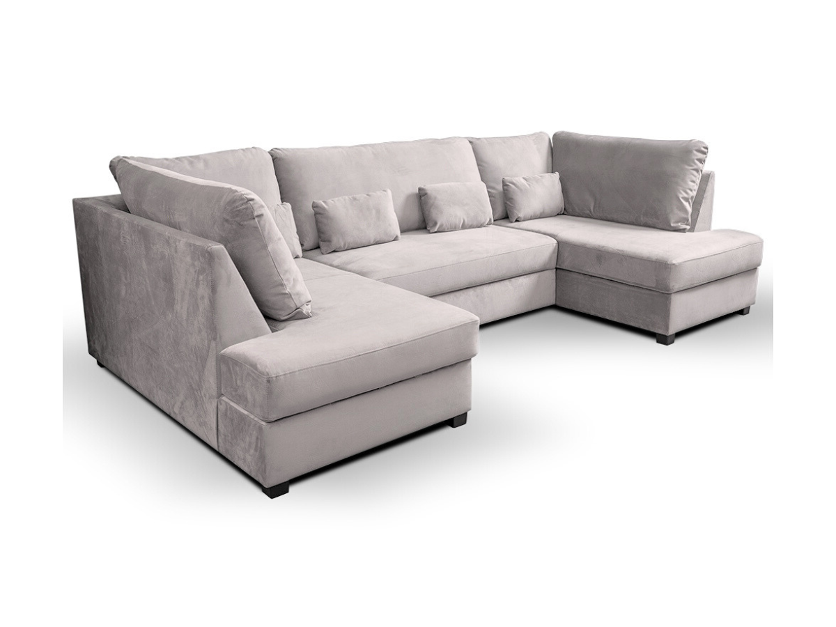 Meridian U Shape Velvet Sofa Bed with Storage