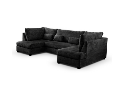 Meridian U Shape Sofa Bed with Storage Alaska Chenille