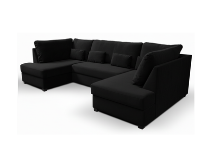 Meridian U Shape Velvet Sofa Bed with Storage