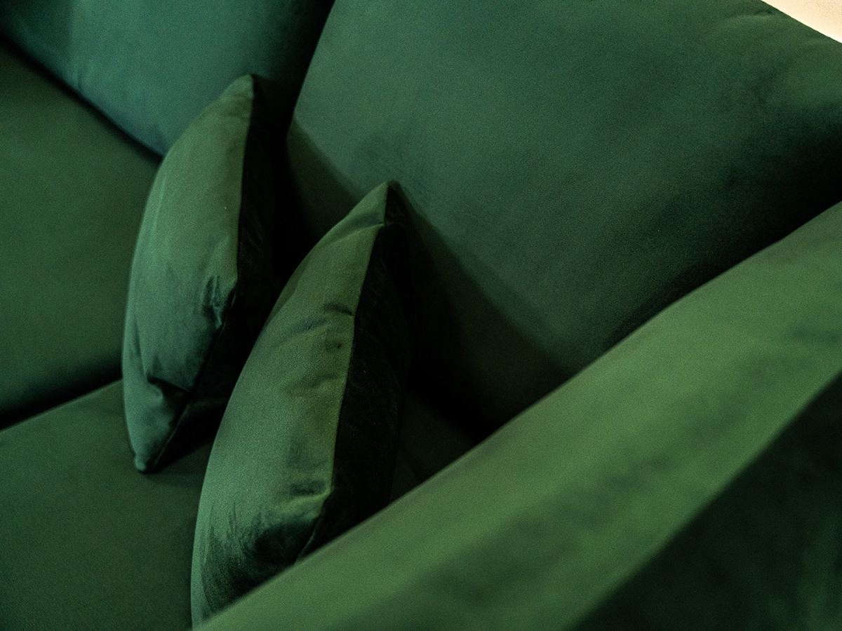 Meridian Green Sofa Bed with Storage U Shaped