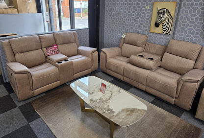 Hannah Electric Recliner 3+2 Sofa Micro Fibre Fabric