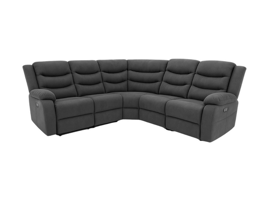 Naples Electric Corner Recliner Sofa in Grey Fabric
