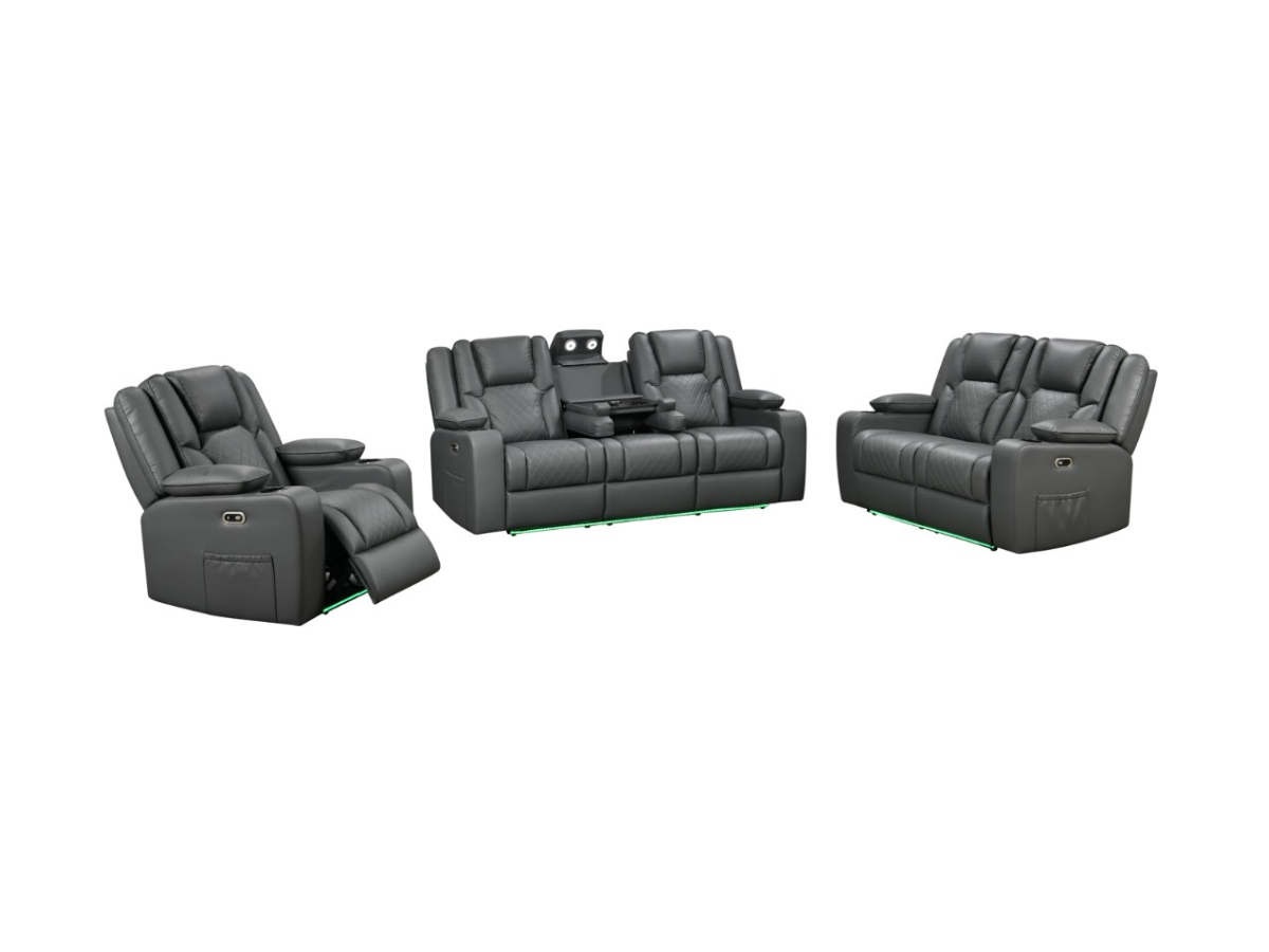 Orlando Electric Recliner Armchair Aire Leather
