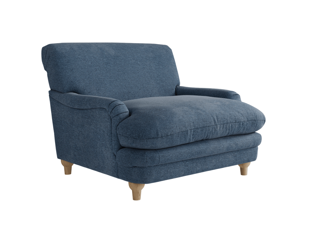 Plumpton Armchair in Denim Blue Chenille