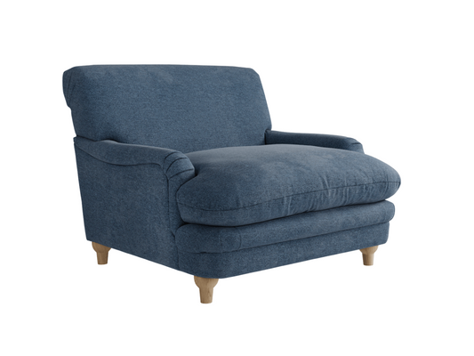 Plumpton Armchair in Denim Blue Chenille