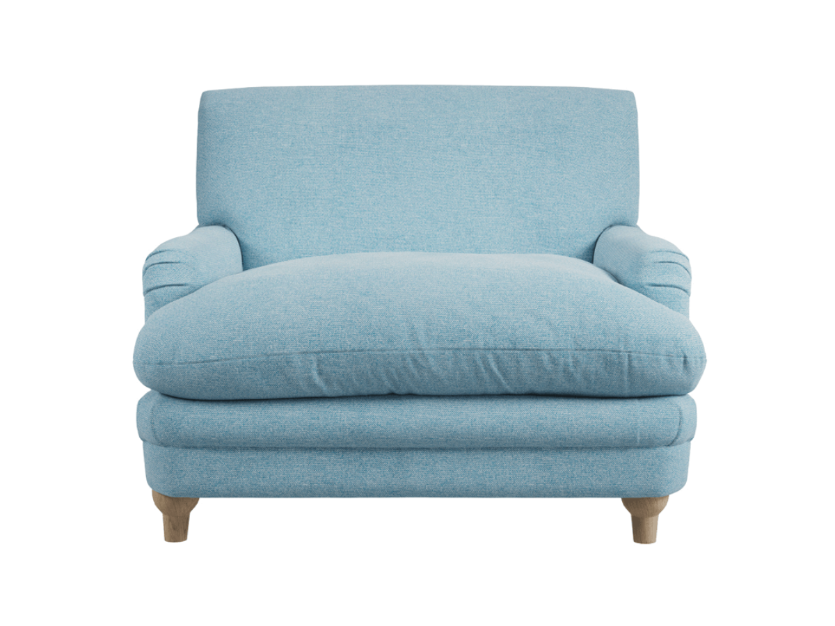 Plumpton Armchair in Duck Egg Blue Chenille