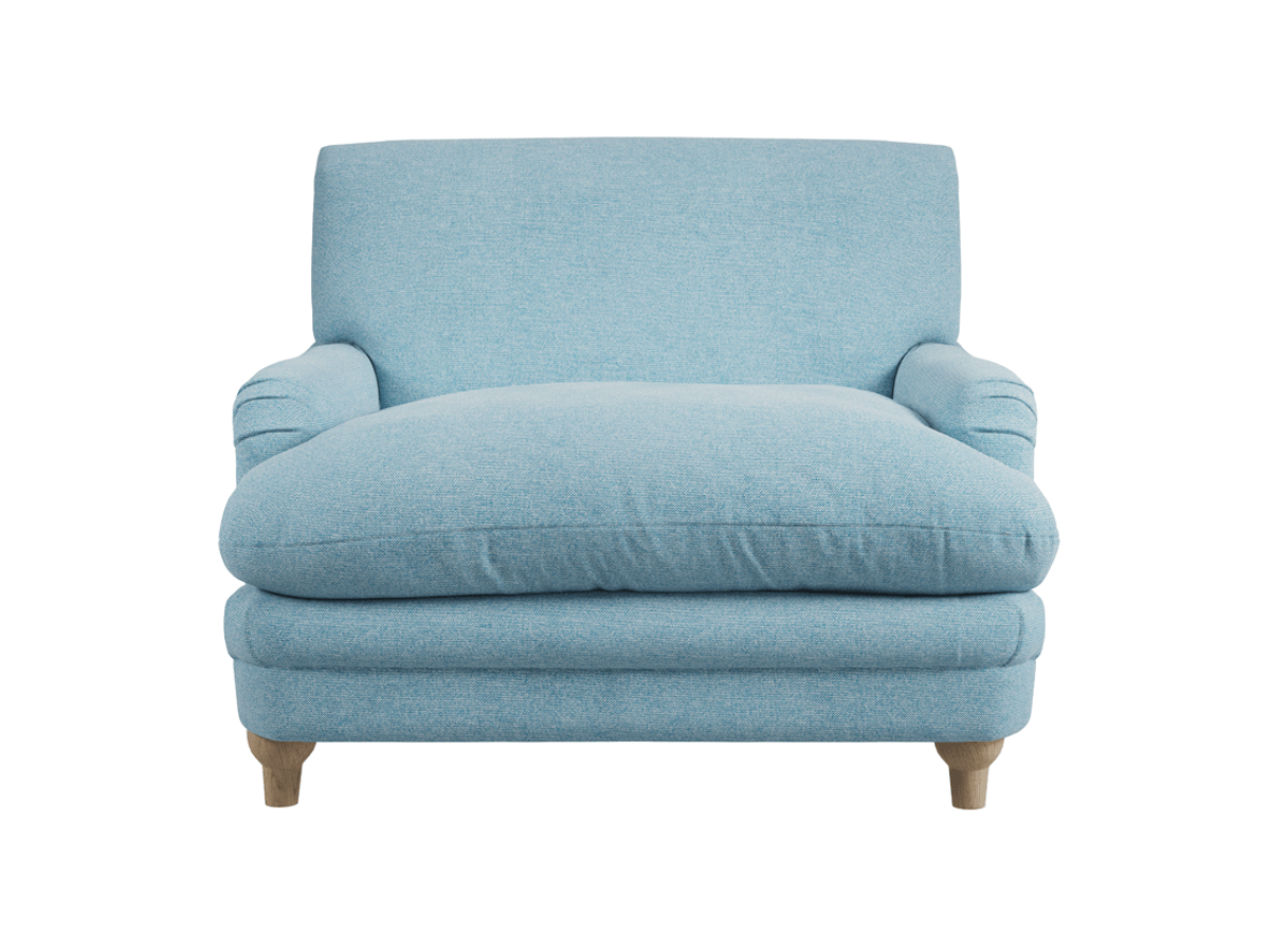 Plumpton Armchair in Duck Egg Blue Chenille