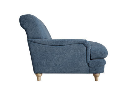 Plumpton Armchair in Denim Blue Chenille