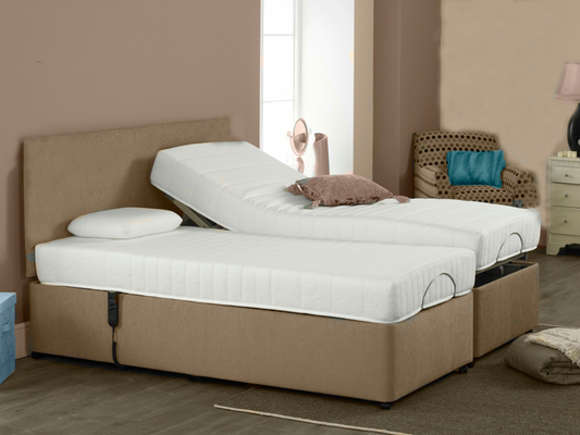 Sleepwell Adjustable Electric Bed Chenille With Memory Foam Mattress and Headboard