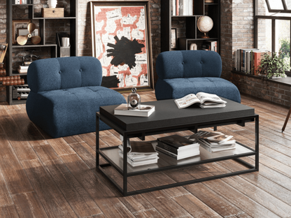 Reese Accent Armchair in Midnight Blue Boucle