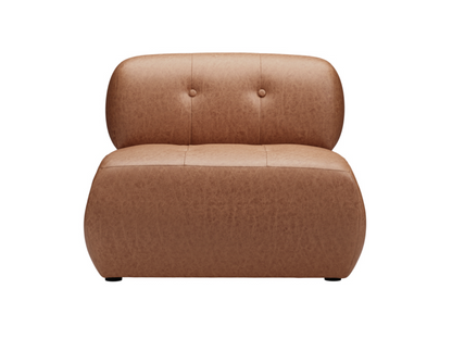 Reese Accent Armchair in Tan Faux Leather