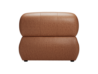 Reese Accent Armchair in Tan Faux Leather