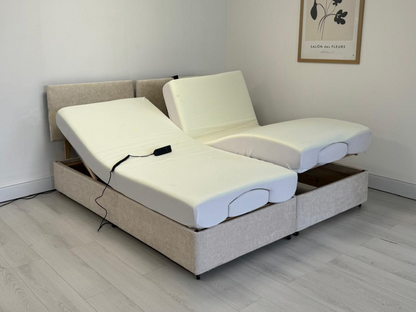Sleepcomfort Heavy Duty Electric Adjustable Bed with Memory Mattress and Headboard User Weight up to 25 Stone