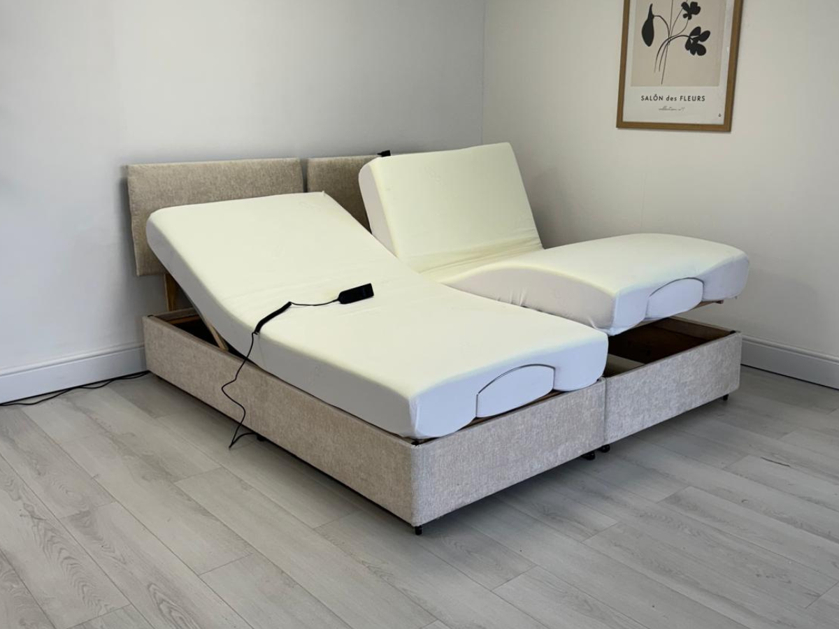 Sleepcomfort Heavy Duty Electric Adjustable Bed with Memory Mattress and Headboard User Weight up to 25 Stone