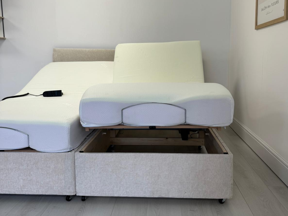 Sleepcomfort Heavy Duty Electric Adjustable Bed with Memory Mattress and Headboard User Weight up to 25 Stone