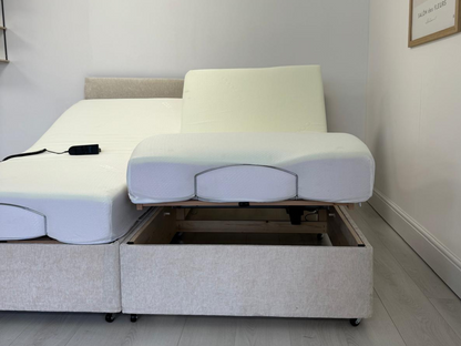 Sleepcomfort Heavy Duty Electric Adjustable Bed with Memory Mattress and Headboard User Weight up to 25 Stone