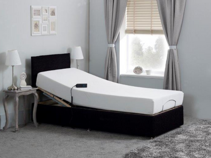 Sleepwell Adjustable Electric Bed Chenille With Memory Foam Mattress and Headboard