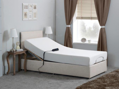 Sleepwell Adjustable Electric Bed Chenille With Memory Foam Mattress and Headboard