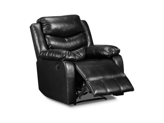 Roma Series 2 Armchair Recliner Black Faux Leather