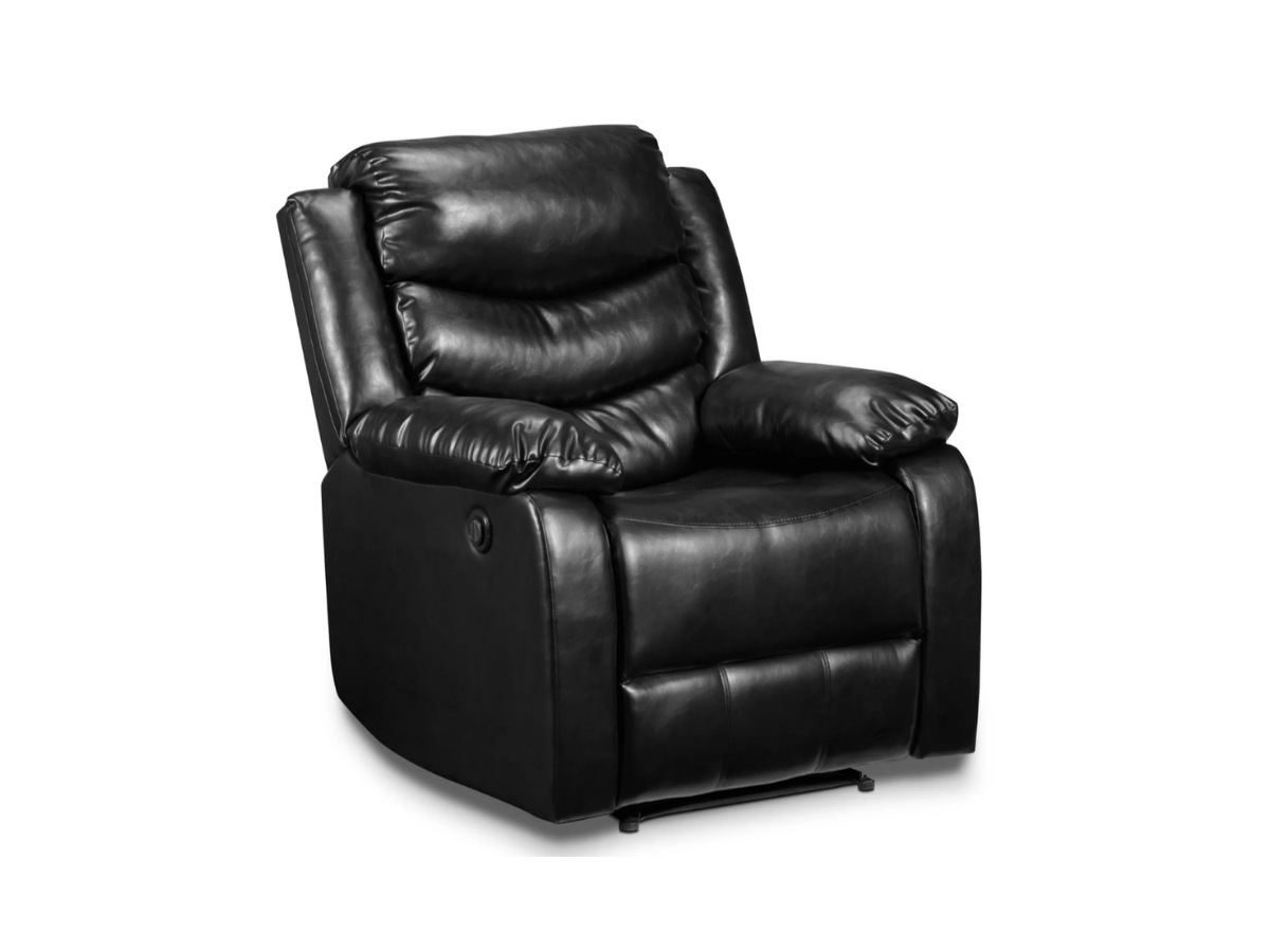 Roma Series 2 Armchair Recliner Black Faux Leather
