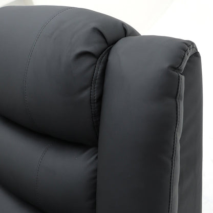 Sorrentino Recliner 3 Seater Sofa Black Aire Leather