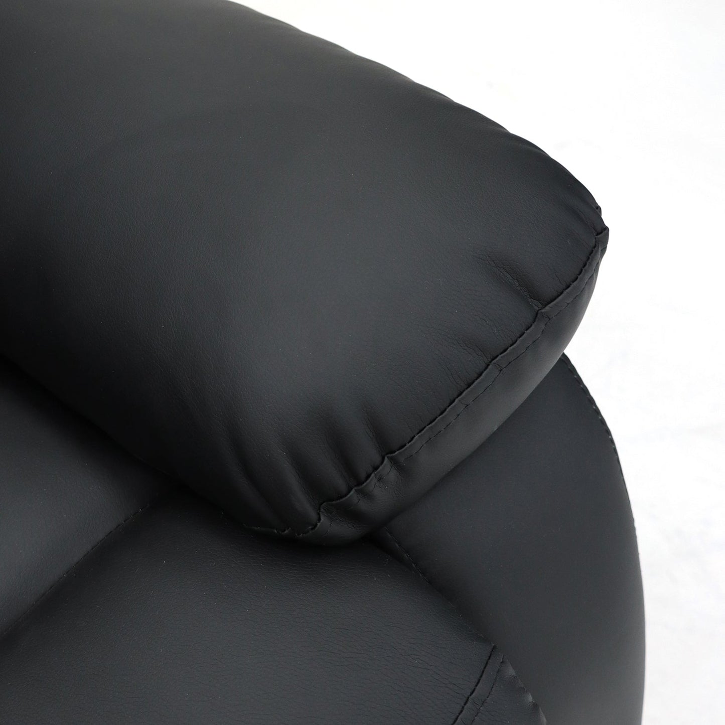 Sorrentino Recliner 3 Seater Sofa Black Aire Leather