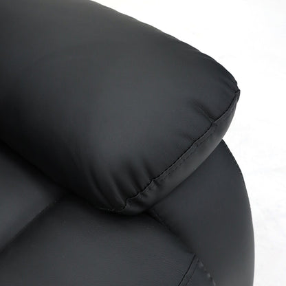 Sorrentino Recliner 3 Seater Sofa Black Aire Leather