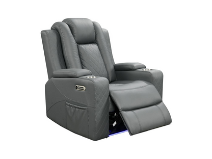 Sianna Electric Recliner 3+2+1  Sofa Set Grey Aire Leather