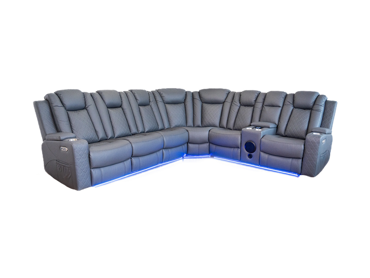 Sianna Corner Sofa Electric Recliner Aire Leather