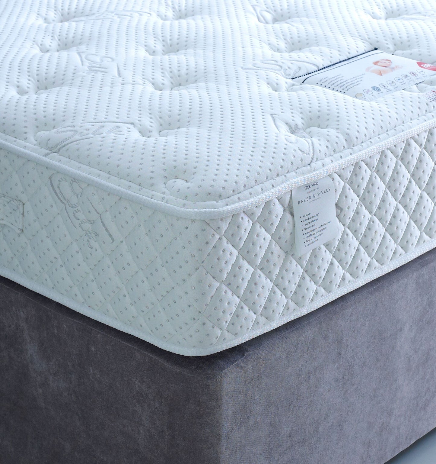 Silk Latex Mattress 1800 Pocket Spring Firm