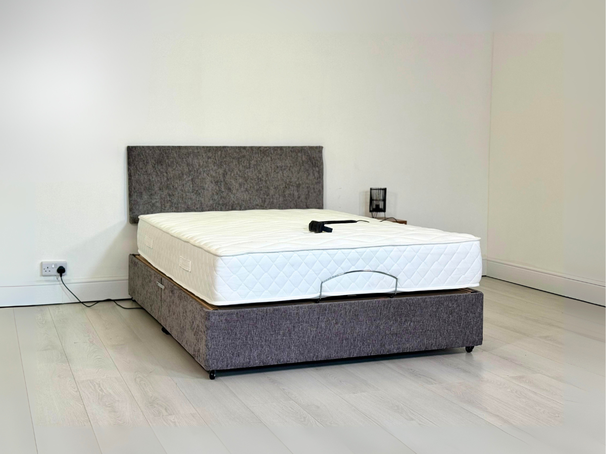 Sleepfresh Adjustable Electric Bed Chenille With Gel Cool Pocket Mattress and Headboard