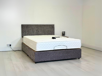 Sleepfresh Adjustable Electric Bed Chenille With Gel Cool Pocket Mattress and Headboard