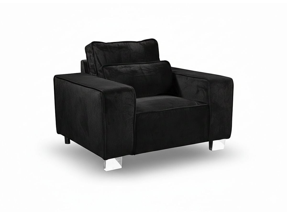 Sloane Luxury Large Armchair with Cushion Plush Velvet