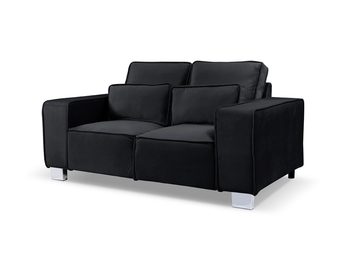 Sloane Black 2 Seater Sofa Velvet