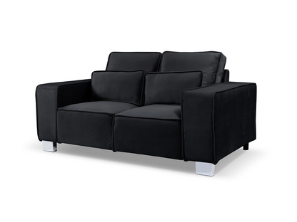 Sloane Black 2 Seater Sofa Velvet