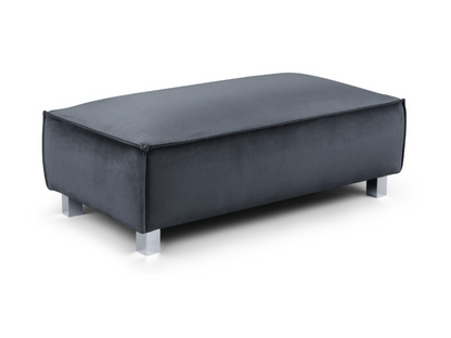 Broadgate Footstool Black Kensington Fabric