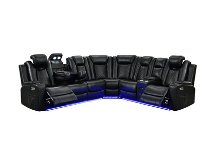 Sianna Corner Sofa Electric Recliner Aire Leather