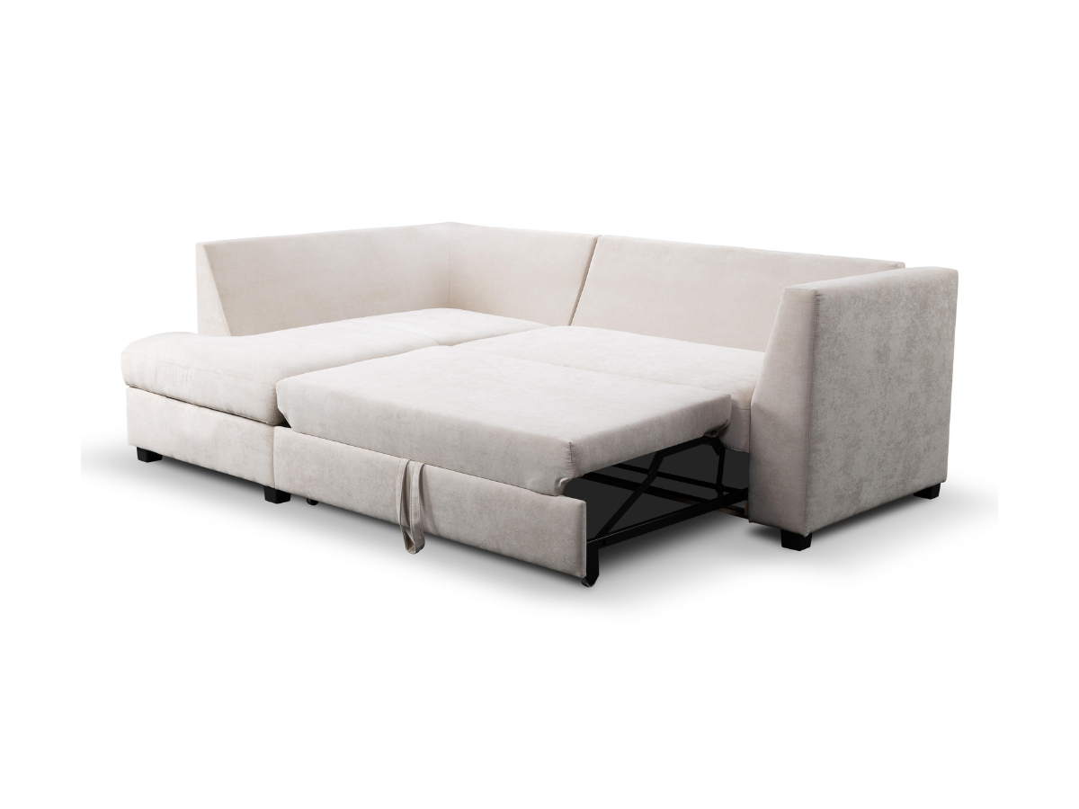 Sophia Corner Sofa Bed with Storage Left Facing