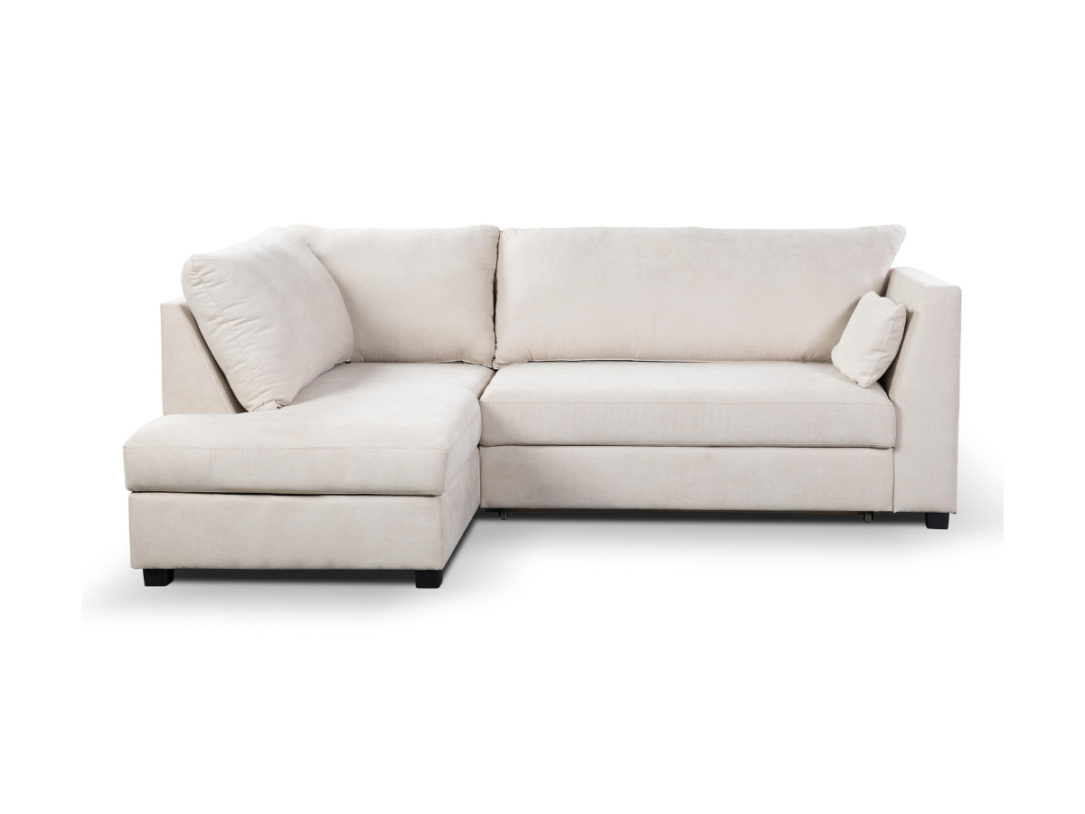 Sophia Corner Sofa Bed with Storage Left Facing