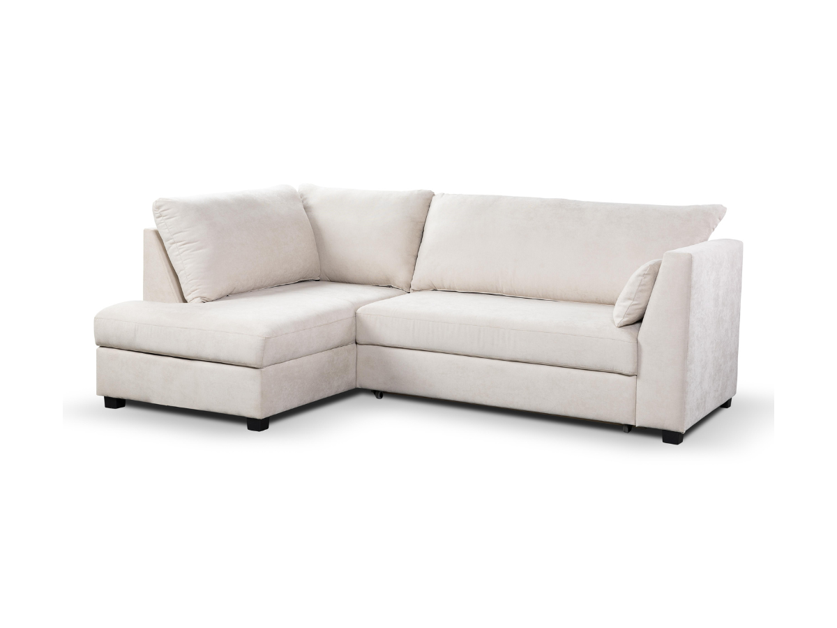 Sophia Corner Sofa Bed with Storage Left Facing