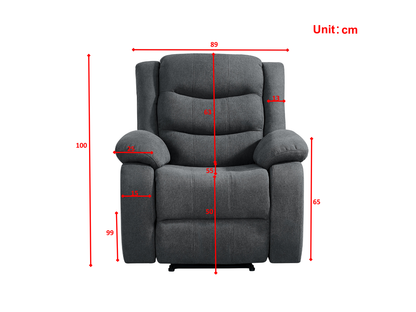 Sorrentino Recliner Armchair Fabric Grey