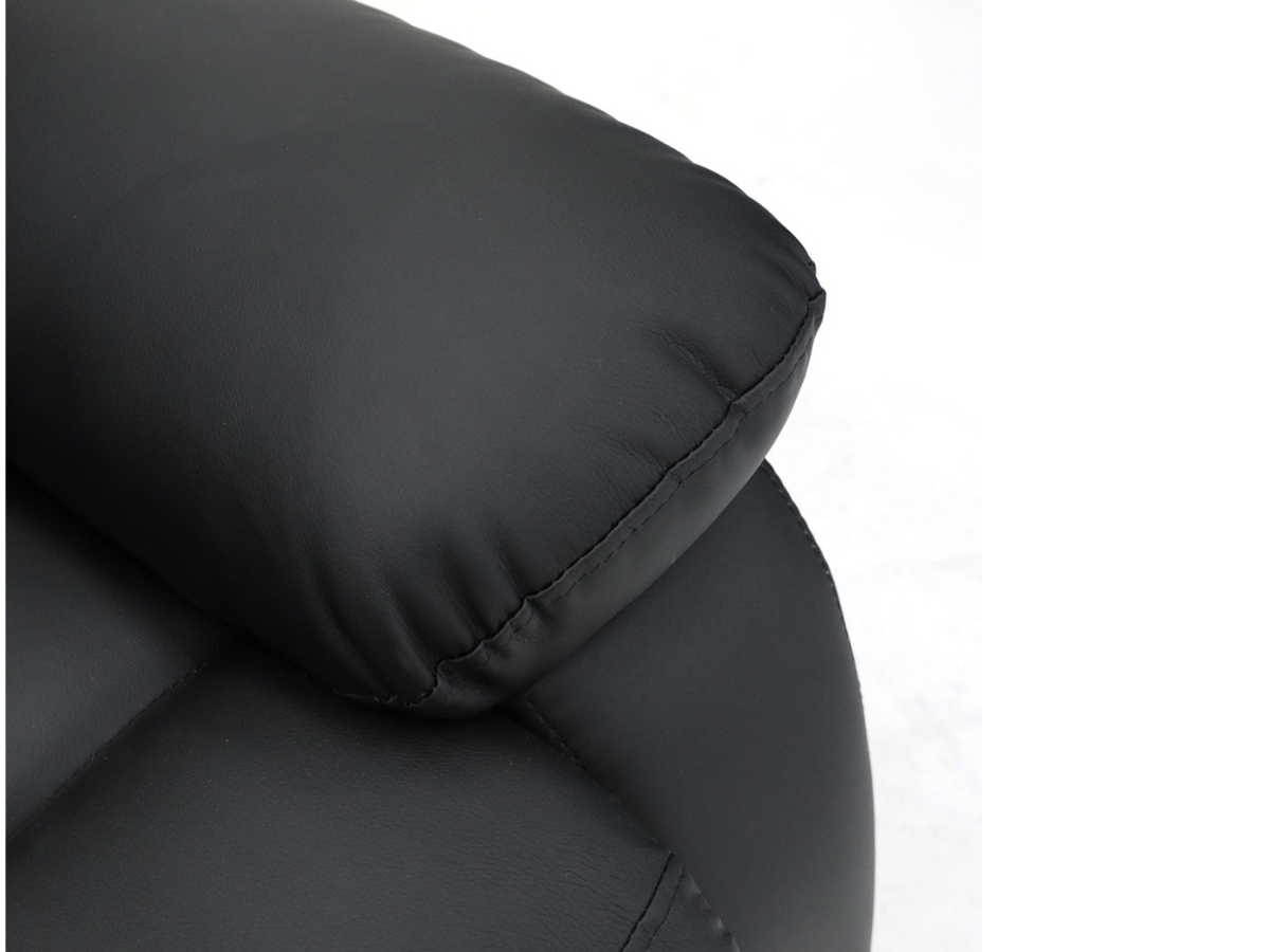 Sorrentino 2 Seater Recliner Sofa Black Aire Leather