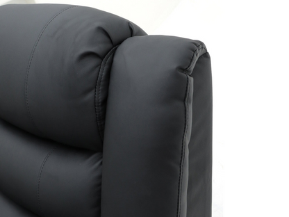 Sorrentino 2 Seater Recliner Sofa Black Aire Leather