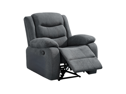 Classic Recliner Armchair Manual Fabric Grey