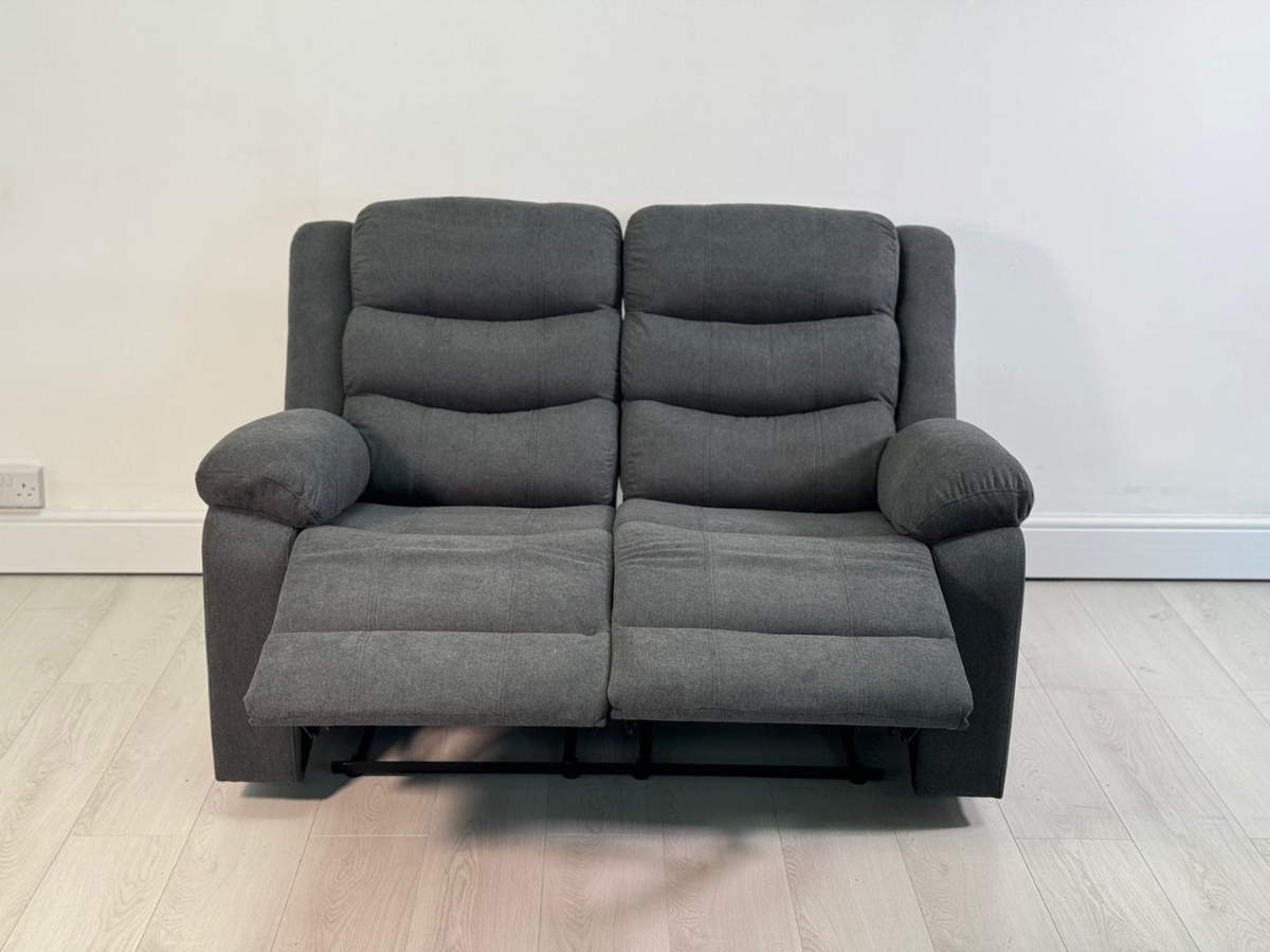 Sorrentino 2 Seater Recliner Sofa Fabric Grey